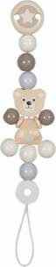 Drewniany łańcuszek do smoczka Misiu 65203-Goki Baby, prezent dla niemowlaka