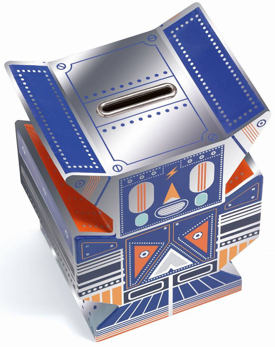 Drewniana skarbona dla dzieci Robot Djeco DD03340