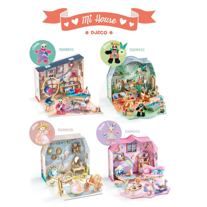 Mini domek dla lalek drewniany Mi House Mia Zrób to sam Djeco DJ08034