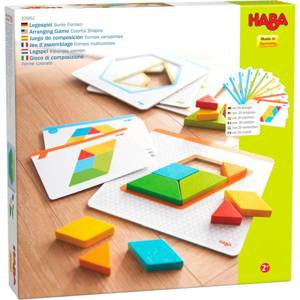 Drewniana układanka dla dzieci Kolorowe kształty HB305952-Haba, zabawki edukacyjne