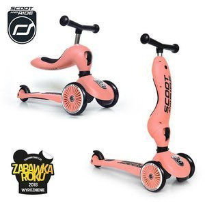 Highwaykick1 2w1 Jeździk i hulajnoga 1-5 lat Peach 96353-Scootandride