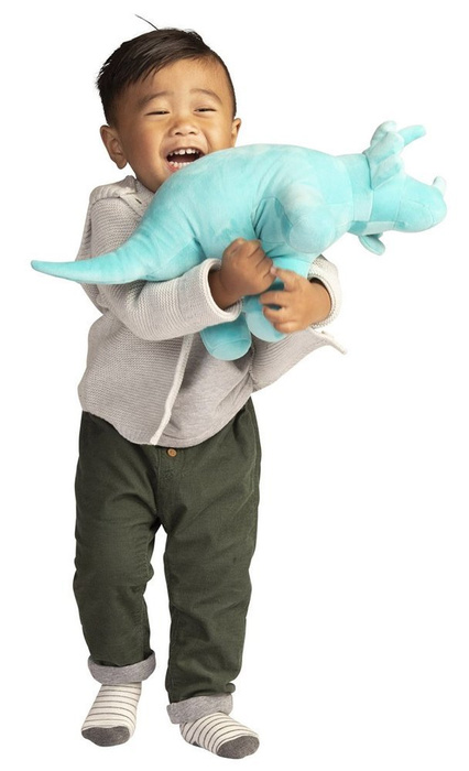 Pluszak dinozaur Triceratops Velveteen 159490-Manhattan Toy, maskotki dla dzieci