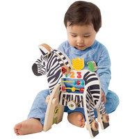 Zabawka edukacyjna Kolorowa zebra w paski, 316310-Manhattan Toy, kostka motoryczna