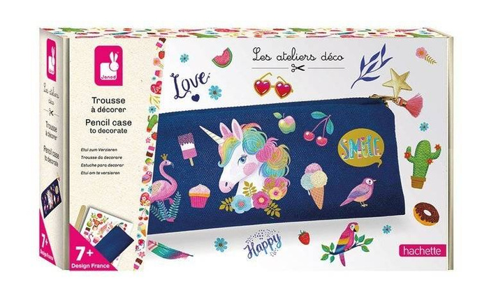 Piórnik do ozdabiania zestaw kreatywny J07917-Janod, dla dziewczynek