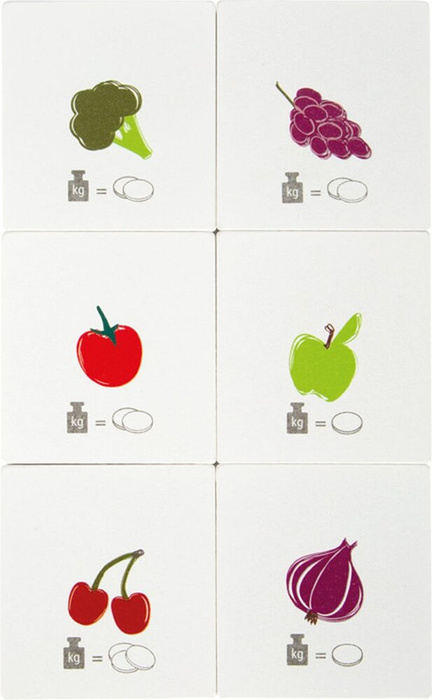 Drewniana waga sklepowa kuchenna dla dzieci Fresh Small Foot 12418 zabawa w kuchnię sklep