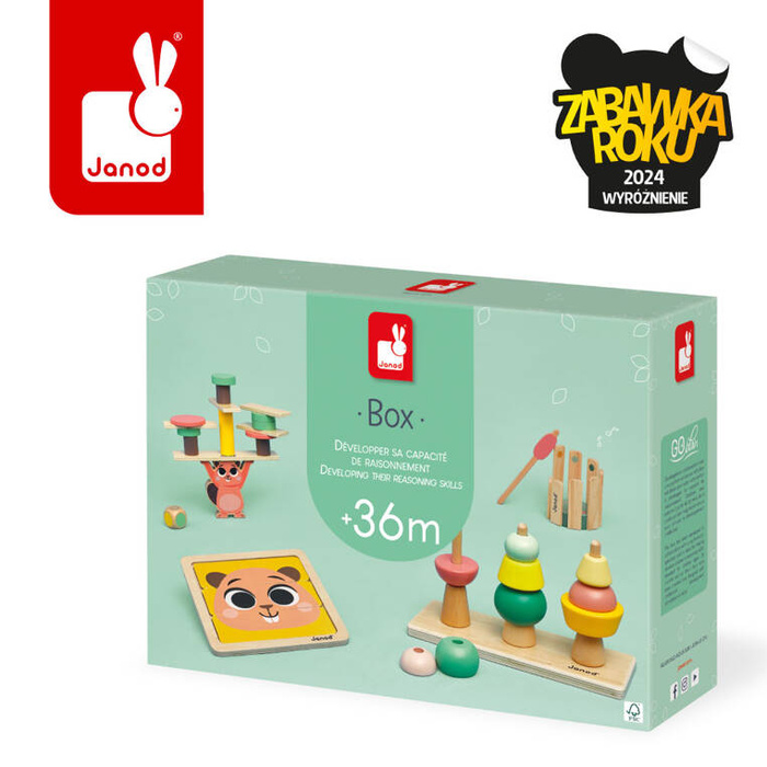 Zestaw zabawek edukacyjnych Box 36 m-cy J04066 Janod