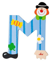 Głoska Clown "M", 81749-Sevi, nauka literek dla dzieci, alfabet