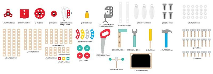Duży warsztat z narzędziami dla dzieci Koło zębate z tablicą imadłem hakiem, mały majsterkowicz