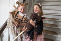 Hobby Horse Koń na kiju beżowy z otwartą buzią Astrup 84364 