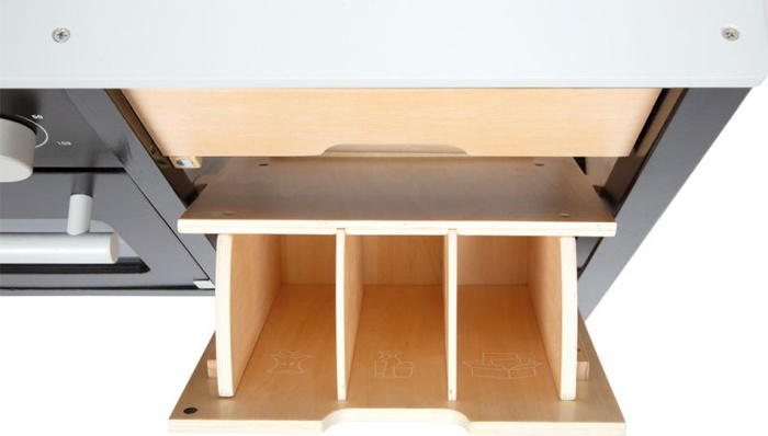 Kuchnia dziecięca drewniana z industrialną wyspą kuchenną Small Foot 12432 Kuchnie dla dzieci