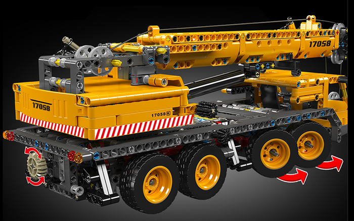 Klocki konstrukcyjne Mould King 17058 Zestaw do budowy modelu dźwigu mobilnego 997 elementów