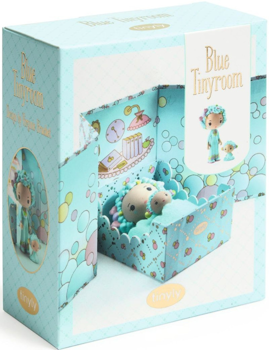 Pokoik Blue w magnetycznym pudełku Tinyly Djeco DJ06964 zestawy do zabawy lalkami