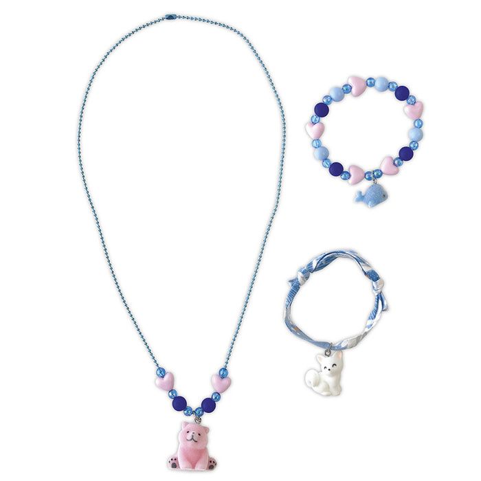 Zestaw kreatywny do tworzenia biżuterii z zawieszkami Małe zwierzątka Janod J09184