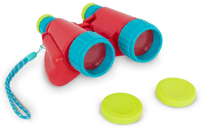 Regulowana dziecięca lornetka z osłonkami i paskiem na rękę Mały odkrywca B.Toys BX2197Z