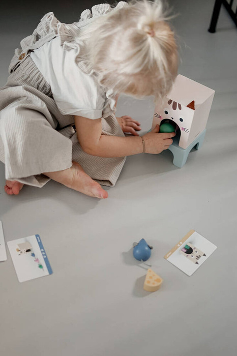 Drewniana układanka Orientacja w przestrzeni Kot i mysz J05078 Janod