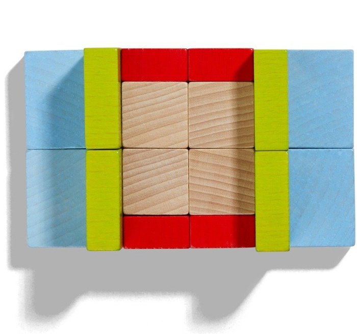 Drewniana układanka i klocki dla dzieci Cztery na cztery 3D HB305455-Haba, gry zręcznościowe
