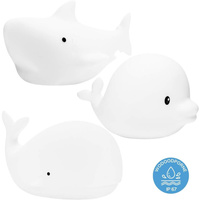 Lampki silikonowe do wody morski zestaw mini Rekin Wieloryb i Delfin Rabbit & Friends 520060