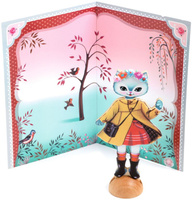 Mała przebieralnia z naklejkami Kotki Djeco DJ09859 zabawy kreatywne dla dzieci