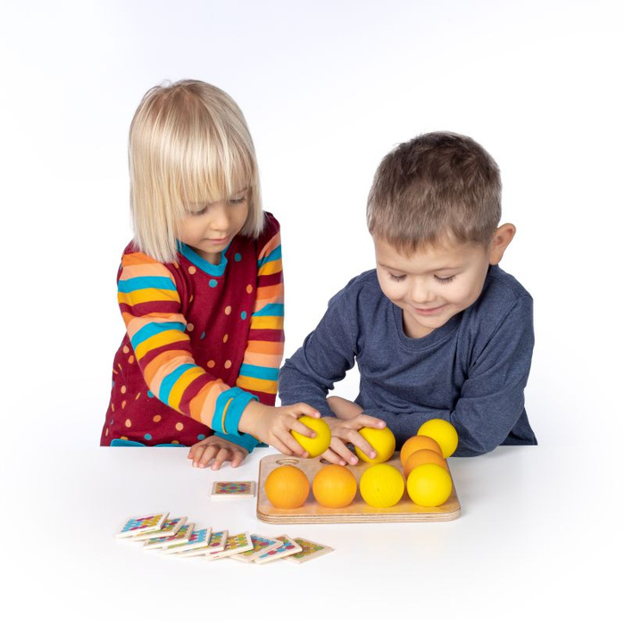 Gra zręcznościowa dla dzieci drewniane kulki Froebla 46 el Erzi 42269