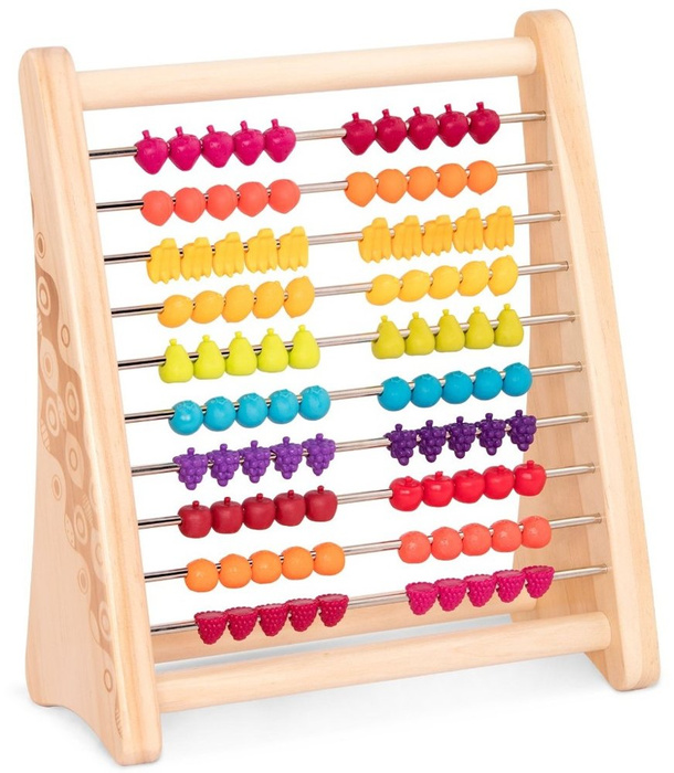 Drewniane liczydło sensoryczne z owocami Two-ty Fruity B.Toys BX1778Z