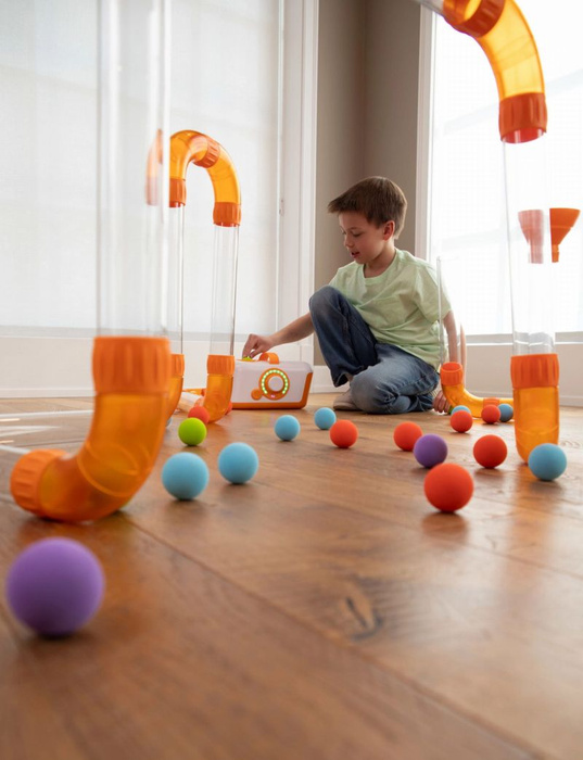 Dmuchawa do piłek Rozszerzenie Zestawu Air Toobz Fat Brain Toys FA464-1 labirynt dla kulek