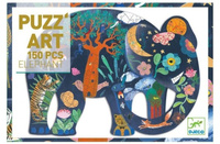 Puzzle dla dzieci Niebieski słoń 150 el., DJ07652-Djeco, puzzle tekturowe