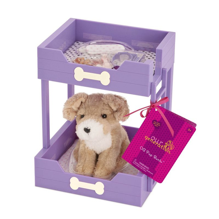 Łóżko piętrowe z pieskiem i akcesoriami Pup Bunks Our Generation BD35350Z