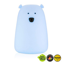 Lampka nocna silikonowa niebieska Miś Duży Rabbit & Friends 520066B Lampki nocne dla dzieci