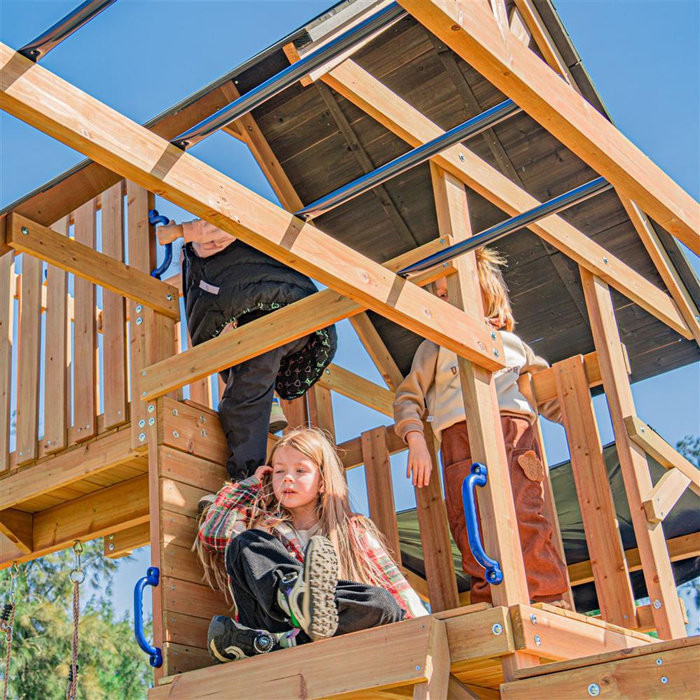 Drewniany duży Plac Zabaw AXI Mitch play tower A030.504.30 Zjeżdżalnia Huśtawki Ścianka wspinaczkowa Wieża do ogrodu