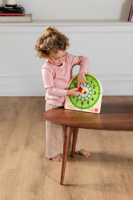 Zegar do nauki godzin i minut dla dzieci Goula 55125 drewniane zabawki dla dzieci