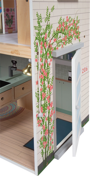 Domek dla lalek z wyposażeniem 3 piętrowa Dream Villa XL winda i balkon Small Foot 12730