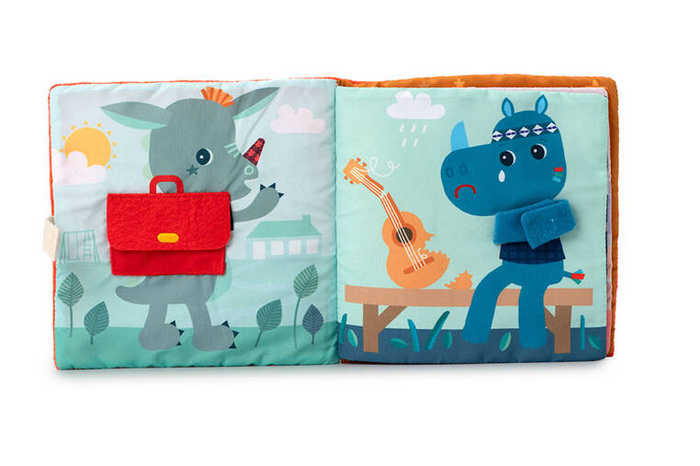 Miękka książeczka aktywizująca z mini-komforterem sarenka Stella i jej przytulanka 83491 Lilliputiens