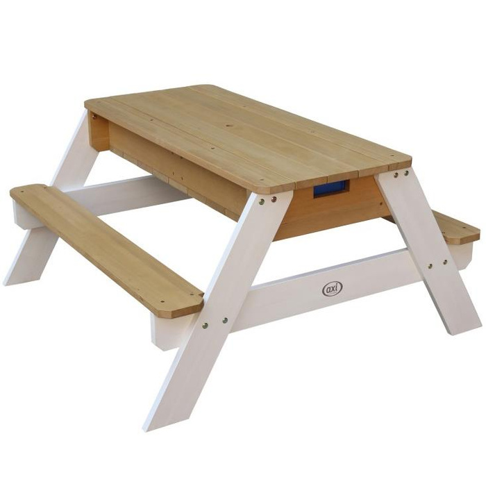 Stół Piknikowy dla dzieci Nick AXI A031.004.01 z ławką regulowanym parasolem oraz pojemnikami na wodę/piasek