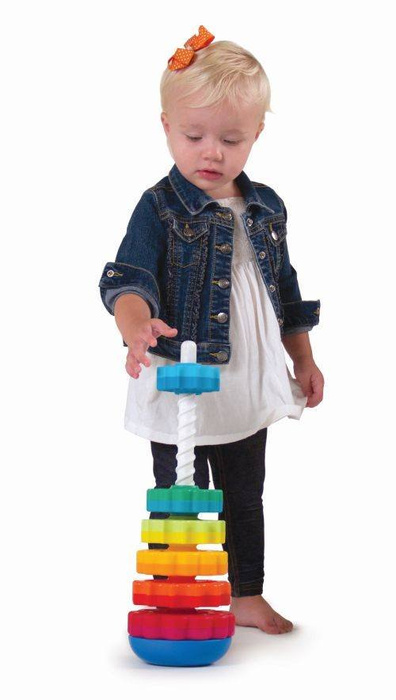 Zakręcona wieża sensoryczna MiniSpinny Fa110-1 Fat Brain Toys, zabawki sensoryczne