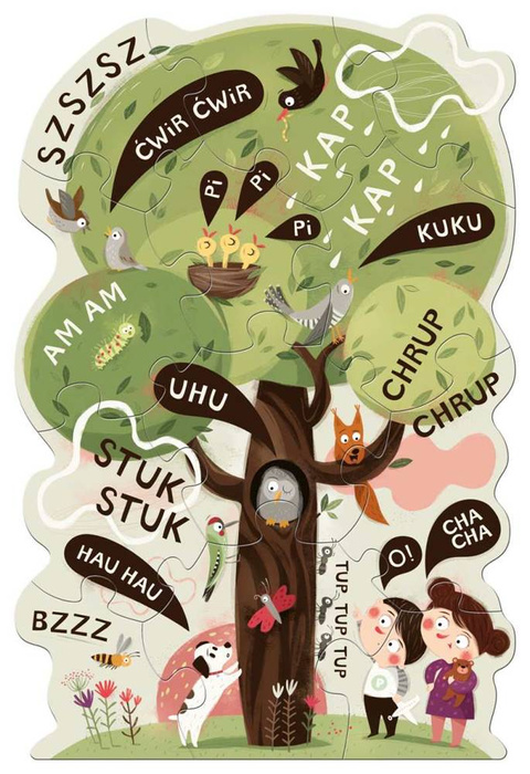 Pucio. Co słychać? Nasza Księgarnia, puzzle dla dzieci
