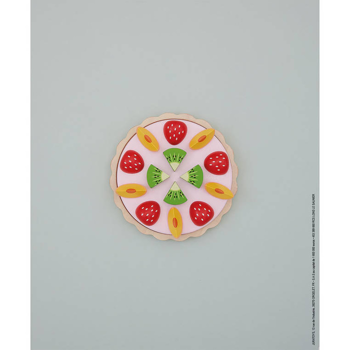 Drewniany zestaw do pieczenia Moja Pierwsza Owocowa Tarta Twist Janod J06628