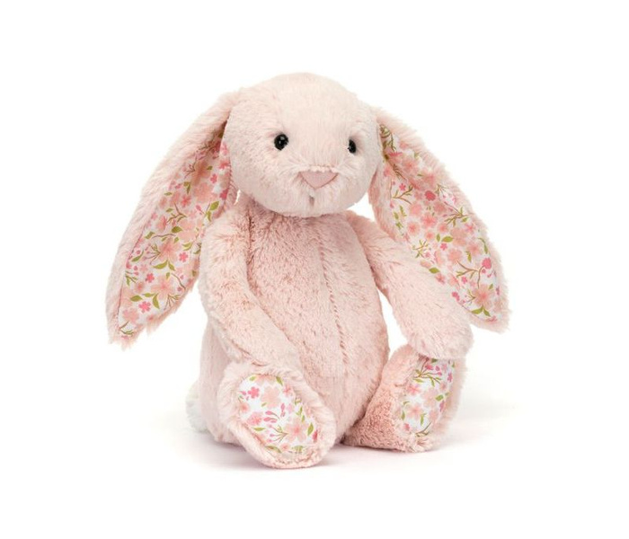 Króliczek z kwiecistymi uszami pudrowy róż Cherry 31 cm Jellycat maskotki BPS3EC