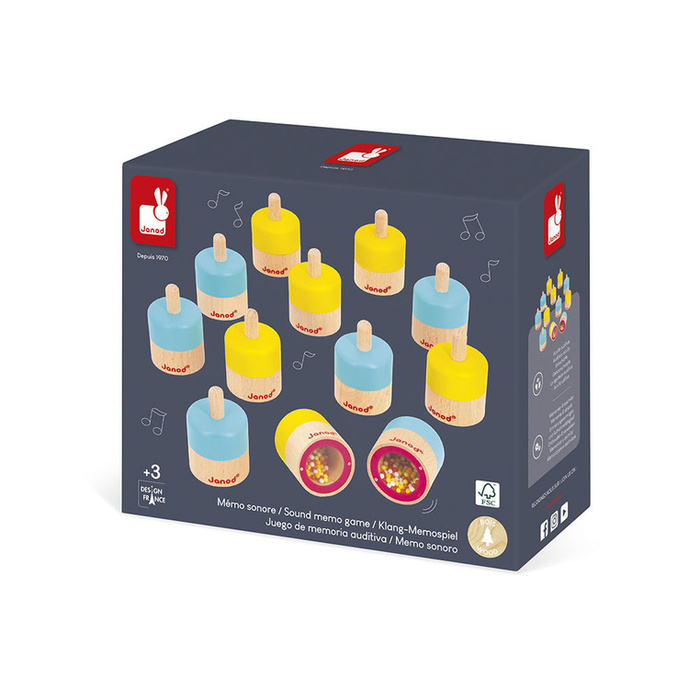 Gra memory dźwiękowe sensoryczne Janod J05309 Memory dla dzieci