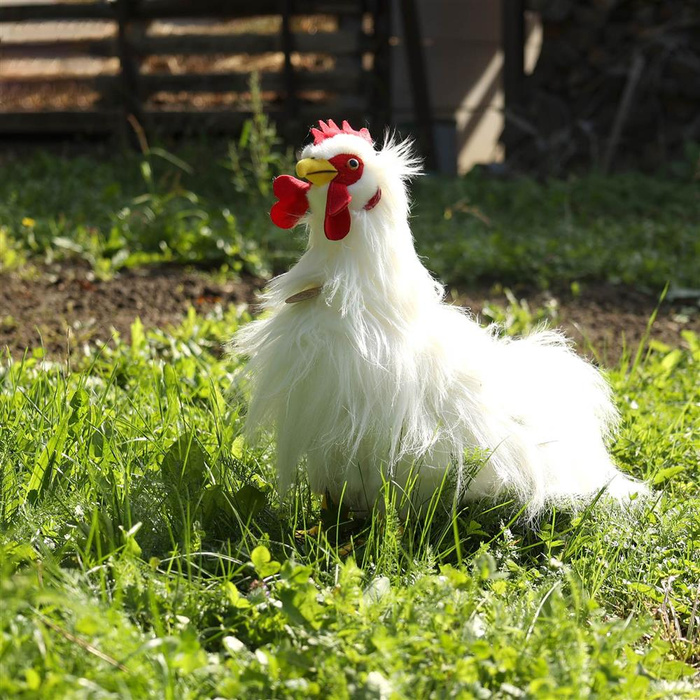 Pluszowy biały kogut 33 cm Rappa 211230