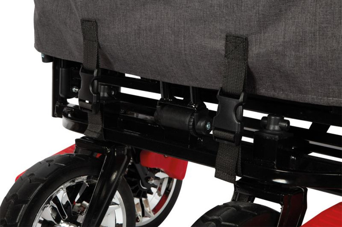 Przyczepka wózek do ciągnięcia dla dzieci z osłoną przeciwdeszczową i składanym daszkiem Small Foot 12729