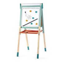 Duża tablica dla dzieci z regulowaną wysokością i 14 akcesoriami Janod J09625