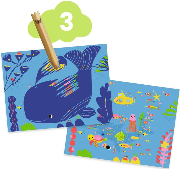 Zestaw artystyczny 6w1 Myszka i Przyjaciele Djeco DJ09295, zabawy kreatywne dla najmłodszych