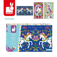 Zestaw kreatywny Magiczny brokat Jednorożce 7+, Janod J07883