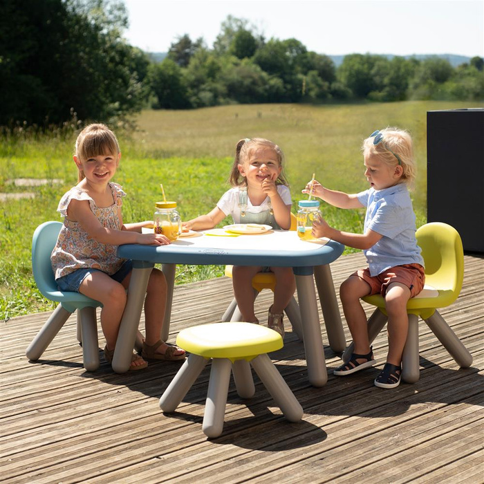 Stabilny Stolik dla dzieci Smoby 880407 ogrodowy niebieski do kreatywnych aktywności