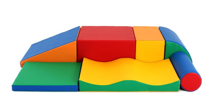 Klocki piankowe duże IGLU Soft Play Discoverer wielokolorowy SET_34X_01 domowy plac zabaw
