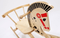 Koń na biegunach "Kropek" - zabawki drewniane