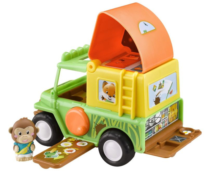 Jeep Safari otwierany samochód terenowy Klorofil 700221F w zestawie figurka kolekcjonerska Małpka