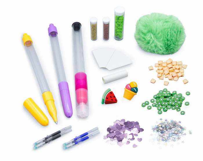 Zestaw diy dla dzieci długopisy i mazak Słodkości Buki FK010