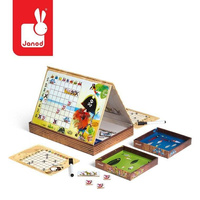 Gra w okręty „Piraci”, JND02835-Janod, gry dla dzieci, zabawki z tektury