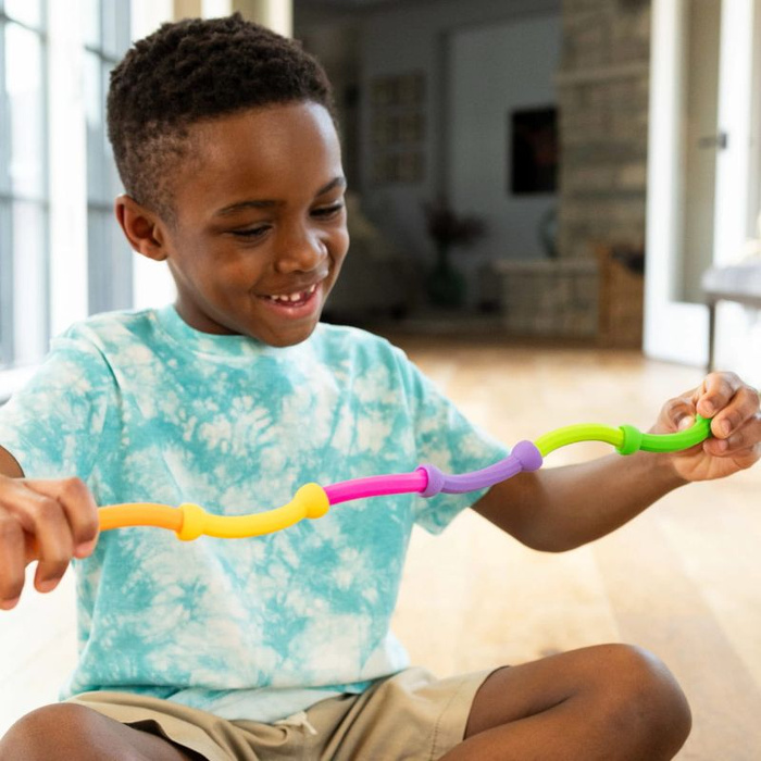 Półokrągłe klocki silikonowe Plip Links Fat Brain Toys FA490-1 klocki dla dzieci